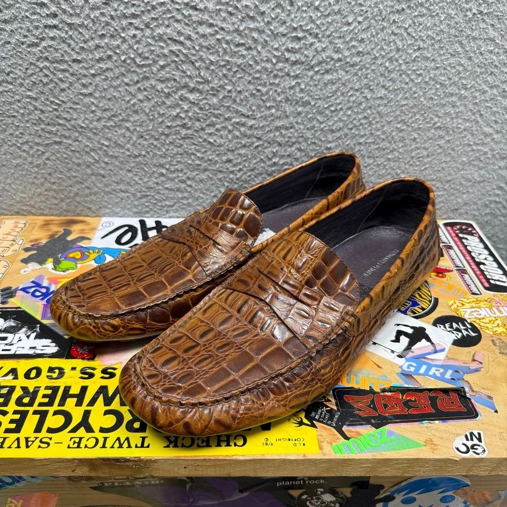 Donald J.‎ Pliner VINCO 2 Crocodile Driving Loafers